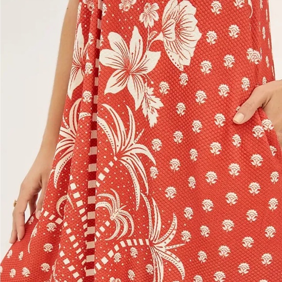 Farm Rio Red and White Print Knit Dress size L - Picture 4 of 10